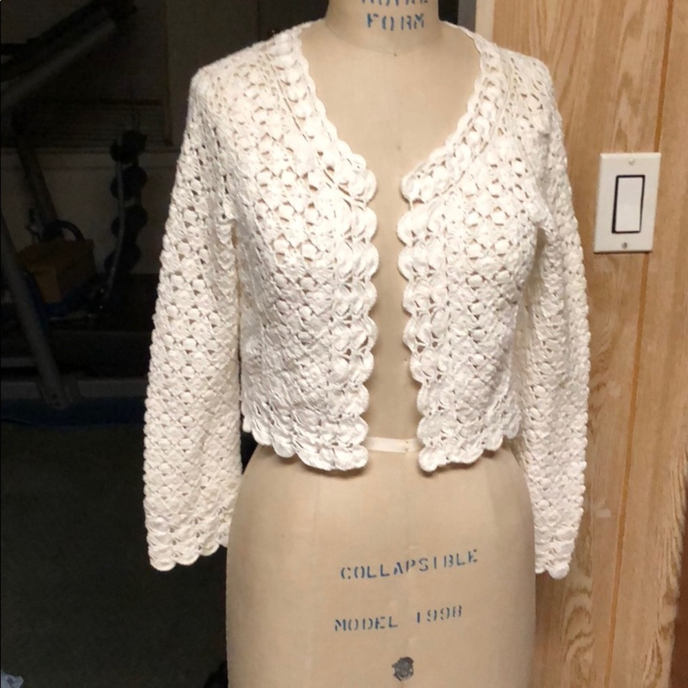 Dvf Camilla white eyelet Cardigan